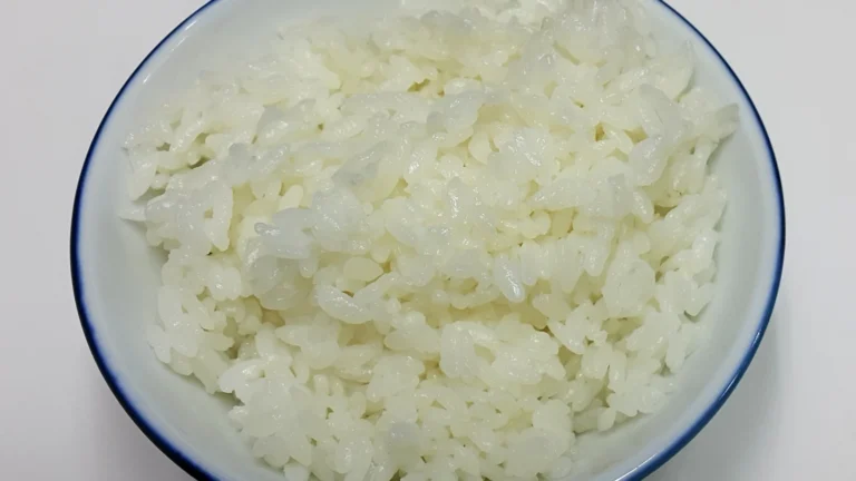 A bowl of fluffy cooked long-grain white rice