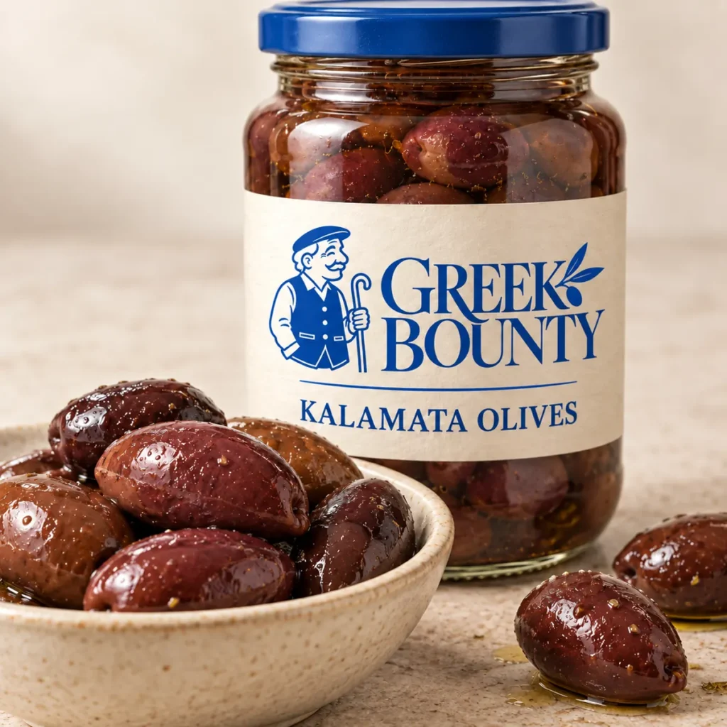Greek Bounty packaging with blue Pappou — olives-03