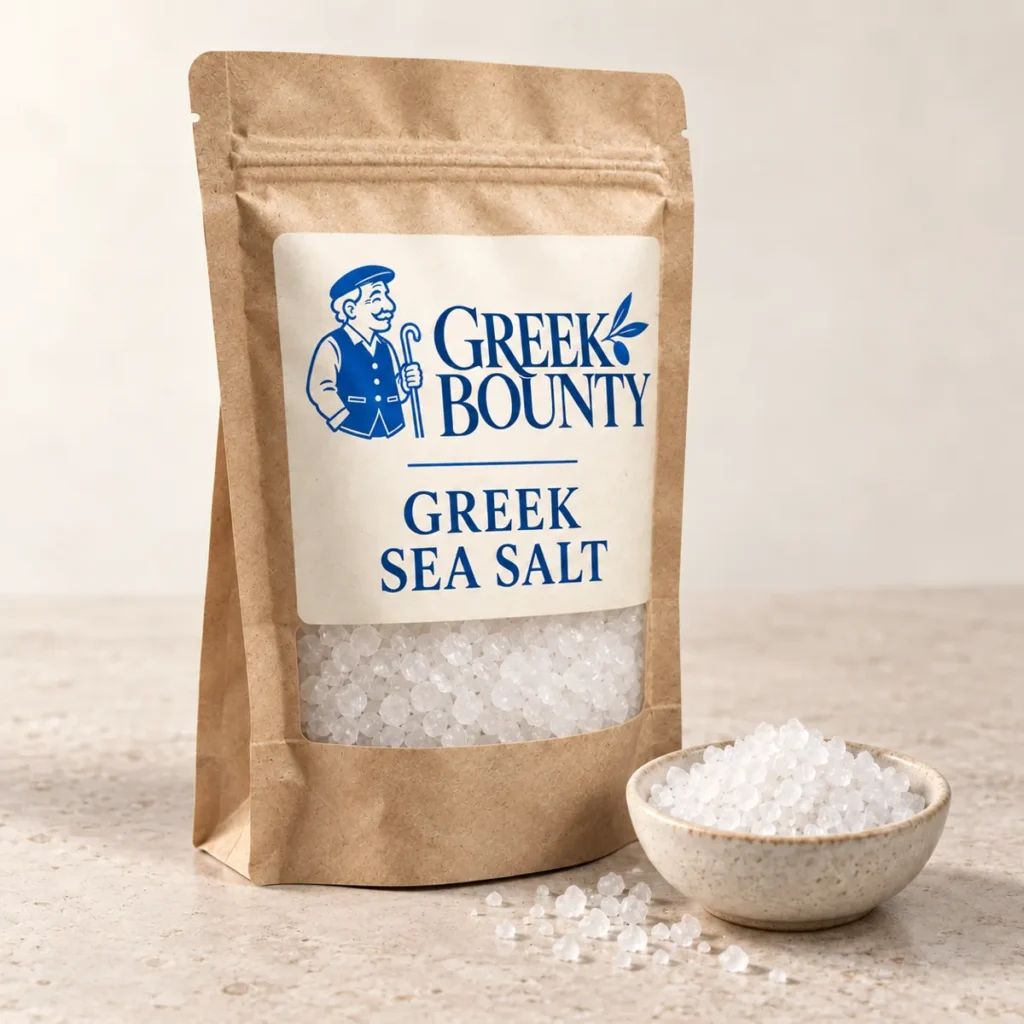 Greek Bounty packaging with blue Pappou — salt-02