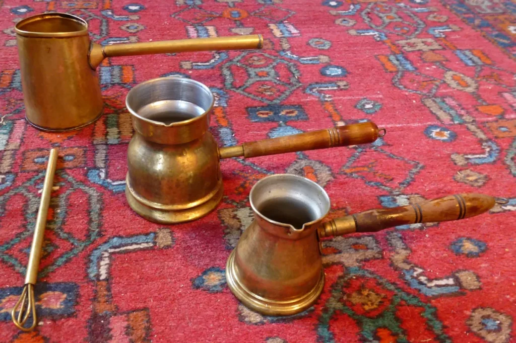 Traditional Greek coffee pots