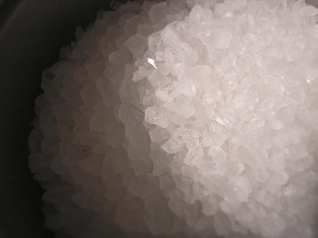 Salt crystal texture